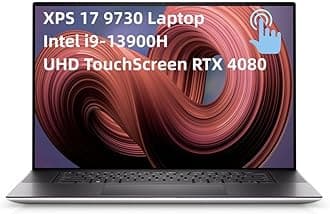 NewDell XPS 17 9730 Laptop 17 inch UHD 4K Touch Screen_Intel i9-13900H 64GB RAM 4TB SSD GeForce RTX 4080 Graphics 12 GB GDDR6 Webcam Backlit KYB Fingerprint WiFi Thunderbolt Win 11Pro Platinum Silver