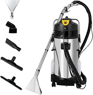 40L Commercial Carpet Cleaning Machine, 110V 1000W 3 in 1 Carpet Spraying Floor Brush Cleaner Extractor Vacuum Washing Machine for Cleaning Carpets, Sofas, Curtains