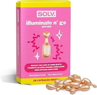 SOLV. Illuminate n' go Serum - 28 Capsules. Reduce the look of dark spots, Promote an even-looking complexion, Skin appears smoother