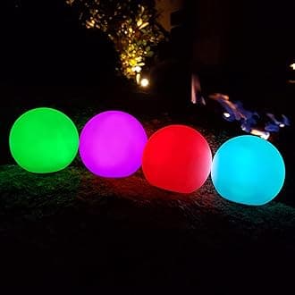 Floating Pool Light, RGB Color Changing Led Pool Glow Ball Lights, IP68 Waterproof Floating Led Pool Light, 3-Inch Pool Lights That Float, Floating Light Balls for Pool Bath Spa Hot Tub Gift (4pcs)