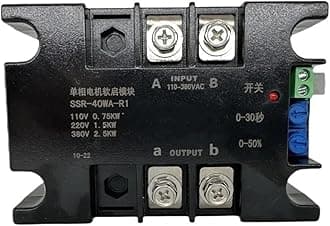 220V Single-Phase Motor Soft Starter Soft Start Module Soft Start 50-60HZ Compatible 1/1.5/2/3/4/6/8KW(SSR-150WA-R1(6KW))