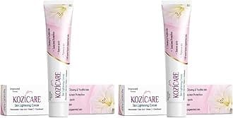 Kozicare Skin Lightening Non-Sticky Cream Lotion | Enriched with 3% Kojic Acid, 1% Alpha Arbutin, 1% Glutathione, 2% Niacinamide, 2% Vitamin C | Best for Melasma, Pigmentation, Dark/Age Spots, Uneven Skin Shade - 15gm (New Formula)