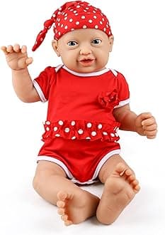 IVITA 23 inch Full Silicone Baby Dolls Realisitc, Not Vinyl Dolls, Cute Reborn Realisitc Silicone Dolls Lifelike Full Silicone Baby Child Gifts Children's Gifts - Girl