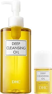 Deep Cleansing Oil and Travel Size, Facial Cleansing Oil, Makeup Remover, Cleanses without Clogging Pores, Residue-Free, Fragrance and Colorant Free, For All Skin Types, 6.7 oz and 1 oz
