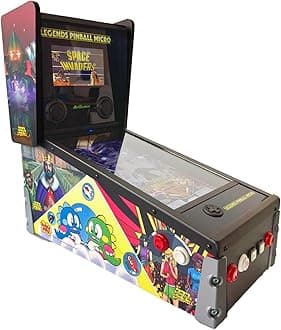 Legends Pinball Micro, Arcade Machine Console, Classic Retro Video Games, 50 Built in Licensed Pinball Games, Space Invaders, Bubble Bobble,Time Machine, WiFi, HDMI, Bluetooth