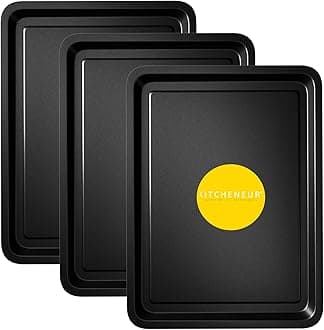 3-Pack - Essentials Baking Tray Set 32cm -Non-Stick Tin, Multi-Pack Set Oven Pan - Dishwasher Safe and Easy Clean by