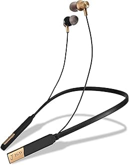 JGD Boom Z1 Bluetooth 5.3 Neckband with Up to 25 Hours Playtime and Hi-Fi Stereo Sound in Ear Neckband, Magnetic earpiece,Voice Assistant with Mic (Golden)