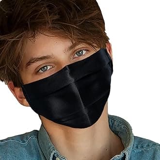 CH.yishi 100% Mulberry Silk Face Mask Covering Men & Women Reusable with Ear loops Nose Wire Filter