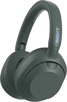 Sony ULT WEAR - Wireless Noise Cancelling Headphones, ULT POWER SOUND, Ultimate Deep Bass, Same Processor as WH-1000XM5, Clear Calls, 30hr Battery, IOS & Android - Forest Gray