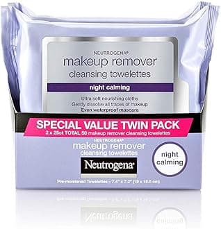 Neutrogena Night Calming Makeup Remover Cleansing Towelettes - 25 ct - 2 pk