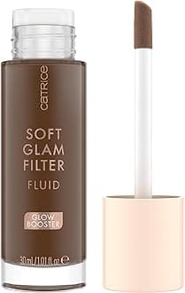 Catrice Soft Glam Filter Fluid, Base, No. 098, Brown, Nourishing, Natural, Shiny, Radiant, Vegan, Oil-Free, Perfume Free, Alcohol-Free, Pack of 1 (30 ml)