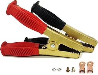 Heavy Duty Crocodile Clamp Thicken Pure Copper 100A/800A/1500A Car Battery Charger Clamps Power Replacement Battery Alligator Clips Jumper Cables Clamp Welding machine clamp（500-1500A）-Large