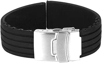 Hemobllo Waterproof Silicone Watch Band 20Mm with Quick Release Clasp Adjustable Strap for Sports Diver Watches