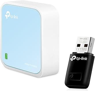 TP-Link WiFi Wireless LAN Router TL-WR802N + Wireless LAN Device TL-WN823N Set (Router: 300 Mbps, Child Devices: 300 Mbps)