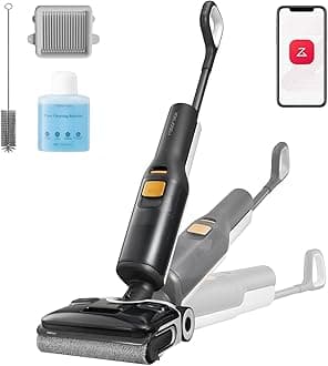 - F25 XT Wet Dry Vacuum Cleaner, Cordless Vacuum Mop All in One for Hard Floor, 20000Pa Hardwood Floor Cleaner with Zero Tangle, 194°F Hot Air Flash Drying Electric Mop, 180° Lie Flat, WiFi