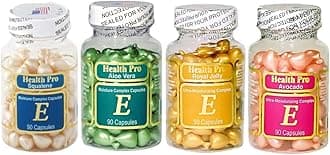 Set of 4 Vitamin E Skin Oil-Avocado/Aloe Vera/Royal Jelly/squalene
