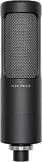 PRO X M90 Side Addressed Condenser Microphone with Storage Bag, Pop Filter, and Shock Mount, Black, 718211, BEYPROXM90