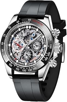 Pagani Design Men's Automatic Watches Diamond Rainbow Automatic Mechanical Waterproof Stainless Steel Chronograph Skeleton Men 40mm