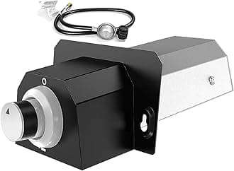 Utheer Gas Burner for Pizza Oven, Gas Burner Attachment, Accessories Gas Converter with Propane Connection Valve Hose, Replacement Parts for Pizza Oven Gas Burner