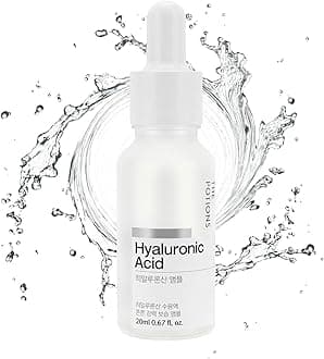 The Potions Hyaluronic Acid Ampoule For Face L Hydrating Moisturizer. Anti Aging, Anti Wrinkle L Korean Skincare, Crueltyfree, Hypoallergenic 20Ml