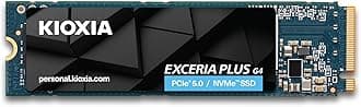 KIOXIA EXCERIA PLUS G4 SSD 1TB - M.2 2280 PCIe Gen5 5.0 NVMe 2.0c, Internal Drive for Notebook/Laptop, Desktop PC, Gaming, Gamers and Video Editors (LVD10Z001TG8)