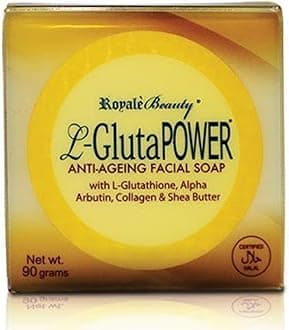 Authentic Royale L Gluta Power Anti Aging Soap (with L-Glutathione and Alpha Arbutin) 90 grams