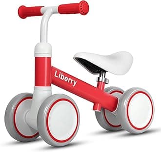 Liberry Baby Balance Bike with Adjustable Seat, Toddler First Ride-On Toy for 1-2 Year Old, Boys Girls Birthday Gift