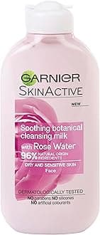 Garnier Natural Rose Water Cleansing Milk Sensitive Skin 200ml (Packaging may vary)