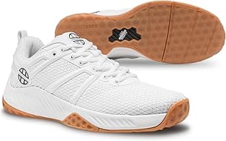 UNSQUASHABLE Tour-TEC White Squash Shoes – Designed & Tested Specifically for The Game of Squash – The World’s Most Technically Advanced Specialist Squash Shoe, White, 39.5 EU