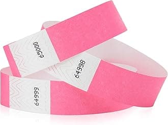 Wristco 200 Neon Pink Tyvek Wristbands for Events Tamper-Proof Design & Fluorescent Color Prevent Reuse Premium-Grade Bracelets for Hospital & Medical ID, Party & VIP Identification