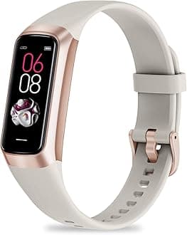 Fitness Tracker with Step Counter/Calories/Stopwatch, Activity Tracker, Health Tracker with Heart Rate Monitor, Sleep Tracker,1.10''AMOLED Touch Color Screen, Pedometer Watch for Women Men