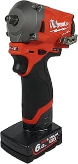 Milwaukee M12 FIW38-622X Fuel™ Impact Wrench Kit 12V 1 x 2.0Ah & 1 x 6.0Ah Li-ion