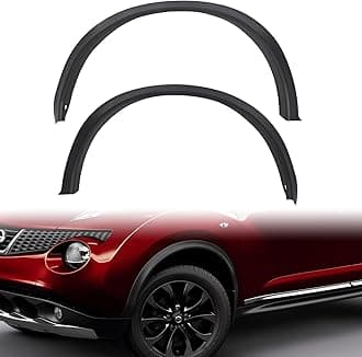 2Pcs Front Fender Flares for Nissan Juke 2011 2012-2017, Left&Right Side Front Wheel Arch Molding Trims Plastic Fender Flare Wheel Trims 63861-1KA0A, 63860-1KA0A (Pair)