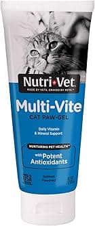 Nutri-Vet Multi-Vite Multivitamin Paw Gel for Cats, Daily Vitamin and Mineral Support, Overall Cat Wellness, Tasty Salmon Flavor, 3 oz