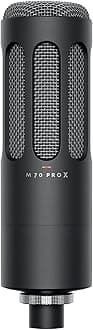 beyerdynamic PRO X M70 Professional Front Addressed Dynamic Microphone with Storage Bag, Pop Filter, and Shock Mount, Black, 718351, BEYPROXM70