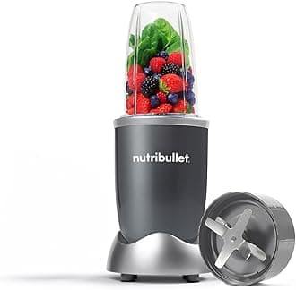 nutribullet 600 Series Starter Kit in Graphite with 700ml Cup - High Speed Nutrient Extractor & Powerful Blender - 600W - Blends Nuts, Ice & Frozen Fruit - Delicious & Nutritious Smoothies