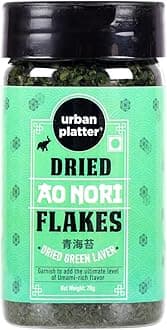 Urban Platter Dried Aonori Flakes, 20g (Dried Green Laver, Umami Enhancer, Nori Flakes, Authentic Japanese Seasoning for Ramen, Okonomiyaki, Yakisoba, Onigiri and Udon)