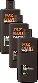 Piz Buin Moisturising Sun Lotion SPF50+, 200ml (Packaging May Vary) (Pack of 3)