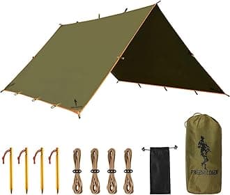 Free Soldier Waterproof Portable Tarp Multifunctional Outdoor Camping Traveling Awning Backpacking Tarp shelter Rain Tarp