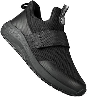 Slip Resistant Work Shoes for Men, Black Zapatos de Trabajo para Hombres, Non Slip Comfortable Lightweight Food Service Chef Sneakers in Kitchen Restaurant, Medium or Wide, US 6.5-14