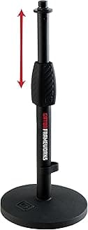 Gator Frameworks Desktop Mic Stand with Round Base and Twist Clutch (GFW-MIC-0601)