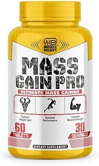 - M B Muscle Builder's Mass Gain Pro, Mass & Weight Gainer Capsule for Fast Weight & Muscle Gain, Muscle Building Weightlifters Supplement for Muscle Growth, Stamina & Strength For Men & Women,60 Cap