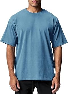 Men's 1 or 2 Pack Solid Color T-Shirt Short Sleeve Fashion Loose Round Neck Gym Sports Leisure Fitness Top Oversized T-Shirt