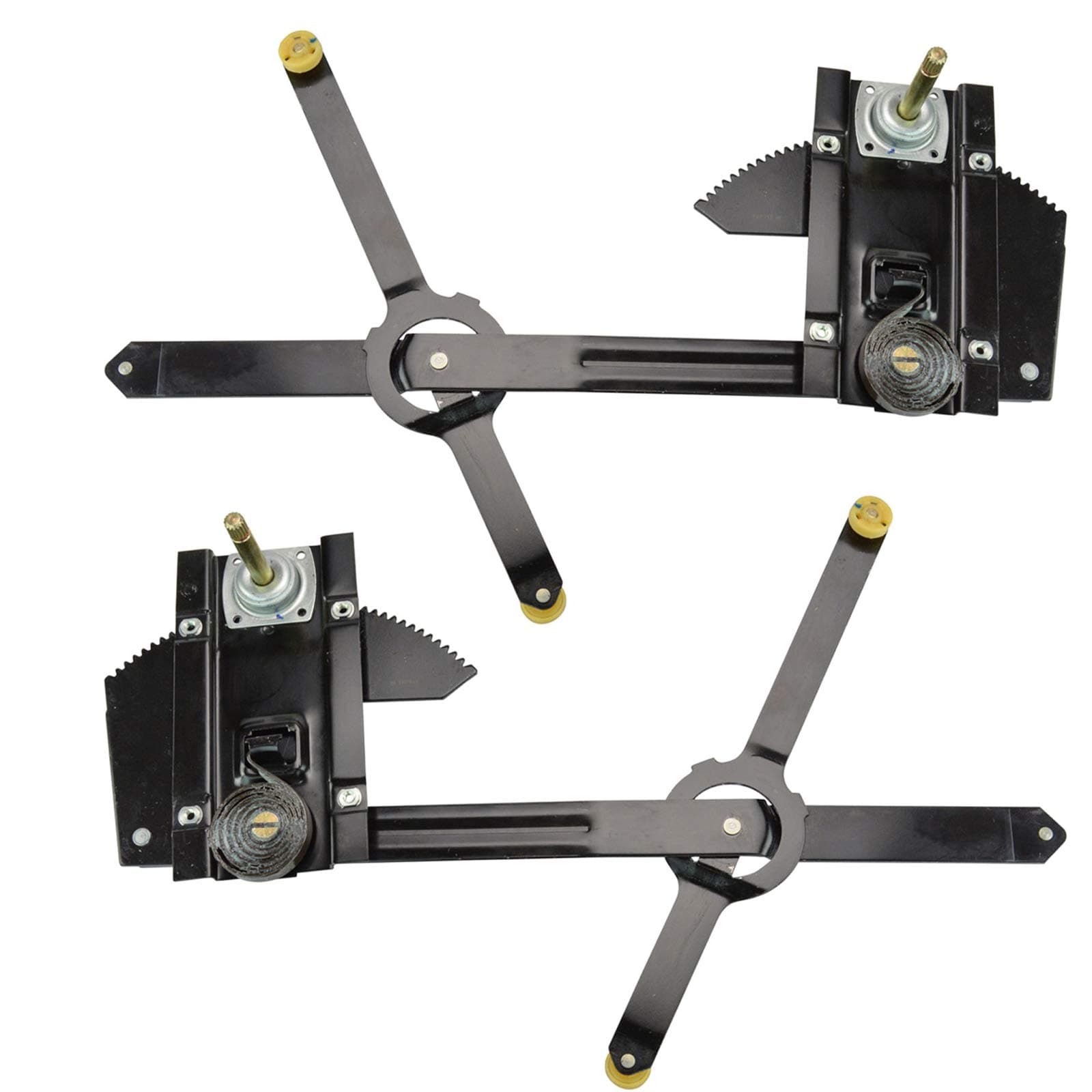 TRQ Front Manual Window Regulator Set Compatible with 77-91 Chevrolet GMC GM1350101 GM1351101