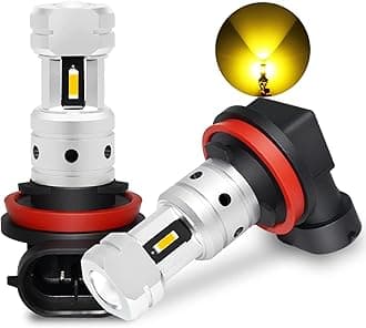 Phinlion 3800 Lumens H8 H11 LED Yellow Fog Light Bulbs Super Bright H11LL H16 LED Bulb Replacement for Car Truck DRL and Fog Lights Lamps, 3000K Golden Yellow