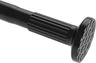 Tension Curtain Rod, 51-165 Inch,Spring Shower Closet for Windows or Shower,Easy to Install, No Drilling, Rust, Bathroom, Rod Diameter 1.26 Inches, Black,Umimile