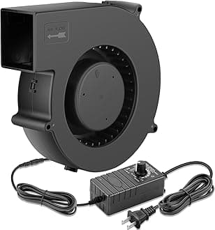 Wathai 140mm x 40mm Small Blower Fan 110V 120V 220V 240V Dual Ball Brushless Cooling Squirrel Cage Fan with AC Plug Speed Control for DIY Inflatable or Exhaust Cooling