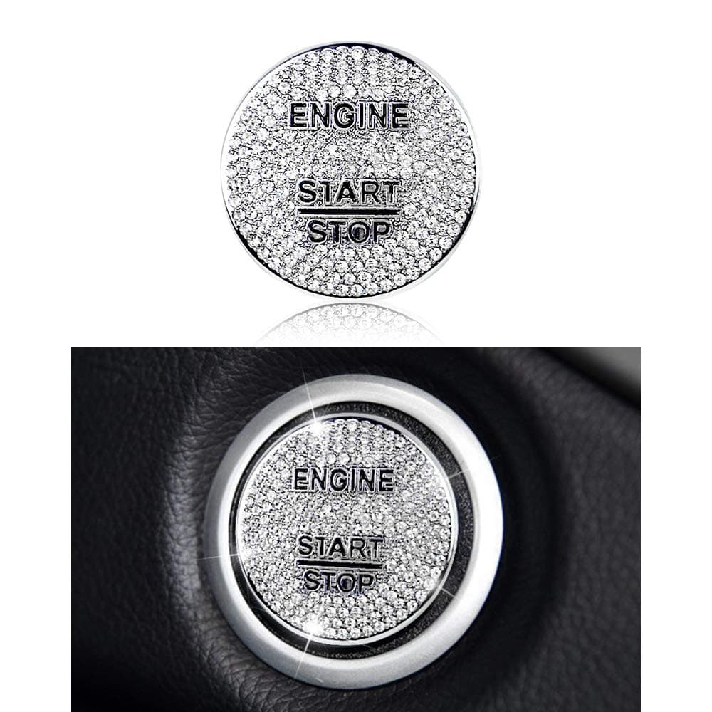 Bling Engine Start Stop Button Cover Ignition Button Cap for Mercedes-Benz Interior Accessories Fit for C-Class CLA-Class CLS-Class E-Class GLA-Class GLC-Class GLE-Class GLK-Class GLS-Class