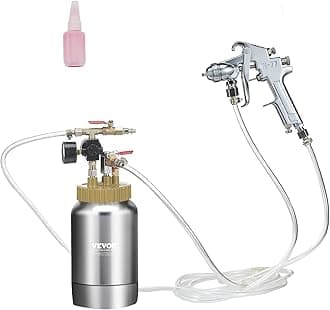 Spray Paint Pressure Pot Tank, 2L/0.5gal Lightweight Air Paint Pressure Pot, 1.8mm Nozzle Spray Paint Gun 3m Hoses for Home Decoration Architecture Construction Automotive Painting, 45PSI Max