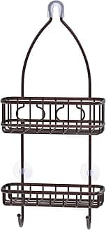 Simple Houseware Bathroom Hanging Shower Head Caddy Organizer, Bronze (22 x 10.2 x 4.2 inches)